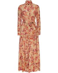 La DoubleJ - Bellini Floral-print Shirt Dress - Lyst
