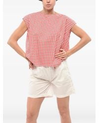 Woolrich - Checked-Pattern Cotton Blouse - Lyst