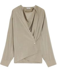 Lemaire - Twisted Draped Blouse - Lyst
