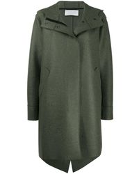 Harris Wharf London Parka con cierre oculto en el frente - Verde