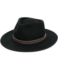Barbour Cappello fedora con logo goffrato - Nero