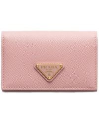 Prada - Kartenetui Aus Saffiano-Leder - Lyst