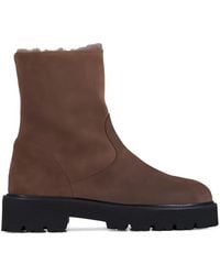 Aquatalia - Suede Lug-Sole Ankle Boots - Lyst