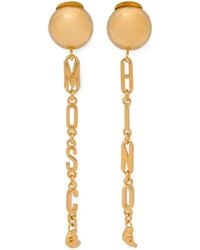 Moschino - Orecchini Pendenti Con Logo - Lyst
