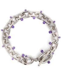 Rabanne - Collar de cadena con detalle de perlas - Lyst