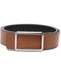 Maison Boinet - Logo-Debossed Rectangular-Buckle Belt - Lyst