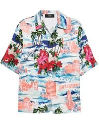 Amiri - Camicia A Maniche Corte Con Stampa Tropicale - Lyst
