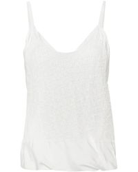Jil Sander - Openwork-Detail Tank Top - Lyst