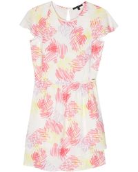 ARMANI EXCHANGE - Graphic-Print Flared Dress - Lyst