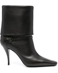 Saint Laurent - Stiefeletten Mit Niki-Logo - Lyst