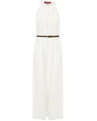 Max Mara - Belted Halterneck Maxi Dress - Lyst