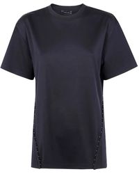 Mugler - Metallic-detail Cotton T-shirt - Lyst