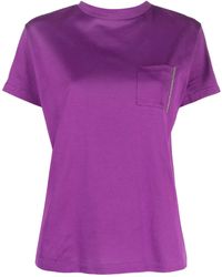 Fabiana Filippi - Chain-Detail Cotton T-Shirt - Lyst