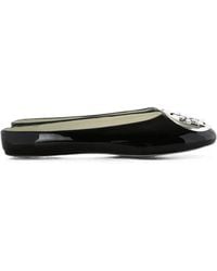 Tory Burch - Mules En Cuir Verni À Plaque Logo - Lyst
