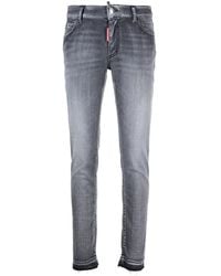 DSquared² - Mid-Rise Faded Skinny Jeans - Lyst