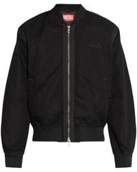 DIESEL - Logo-Patch Bomber Jacket - Lyst