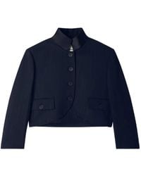 Sandro - Blazer À Col Montant Et À Rayures - Lyst