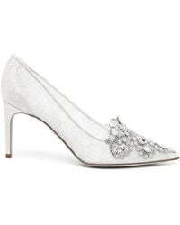 Rene Caovilla - Veneziana 65Mm Crystal Pumps - Lyst