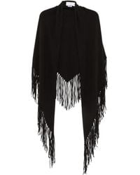 Vanisé - Cape Aus Kaschmir Mit Fransenbesatz - Lyst