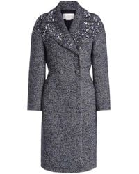 Genny - Crystal-Embellished Herringbone Coat - Lyst