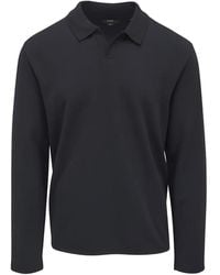 Vince - Spring Wovens Long-Sleeve Knitted Polo Shirt - Lyst