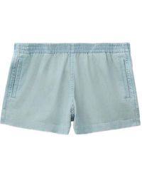 KENZO - Sounds Washed Chambray Mini Shorts - Lyst