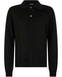 Roberto Cavalli - Leopard-Print Polo Shirt - Lyst