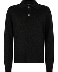 Roberto Cavalli - Leopard-Print Polo Shirt - Lyst