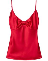 Twinset - Knot Satin Top - Lyst