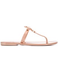 Tory Burch Pantoletten mit Logo - Pink