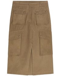 Dries Van Noten - Katoenen Twill Cargo Rok - Lyst