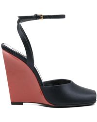 Saint Laurent - 115Mm La Scandale Wedge Sandals - Lyst
