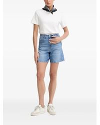 Marc O' Polo - Faded-Effect High-Waisted Denim Shorts - Lyst