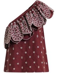Essentiel Antwerp - Ruffled One-Shoulder Blouse - Lyst