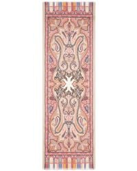 Etro - Cashmere, Silk And Wool Scarf With Paisley Motif - Lyst