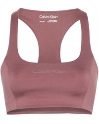 Calvin Klein - Sujetador deportivo con letras del logo - Lyst