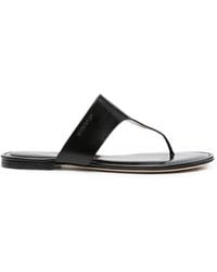 Tom Ford - Lina Thong-Strap Leather Flat Sandals - Lyst