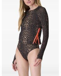 Watskin - Sasha Leopard-Print Side-Zip T-Shirt - Lyst