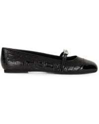 Gcds - Monogram-Embossed Logo-Plaque Ballet Flats - Lyst
