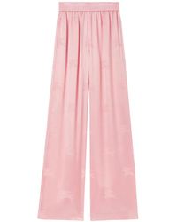 Burberry - Broek Met Wijde Pijpen - Lyst