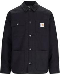Carhartt - Michigan Chore Logo-Patch Corduroy-Collar Jacket - Lyst