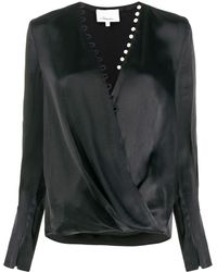 3.1 Phillip Lim Bluse mit Perlen - Schwarz