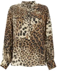 Antonelli - Leopard-Print Blouse - Lyst