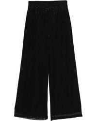Marella - Sequin-embellished Wide-leg Trousers - Lyst