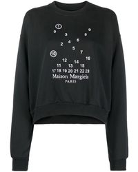 Maison Margiela - Numbers-logo Cotton Sweatshirt - Lyst