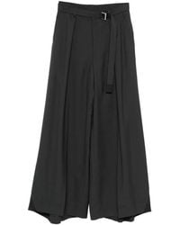 Sacai - Plooibroek Met Ceintuur - Lyst