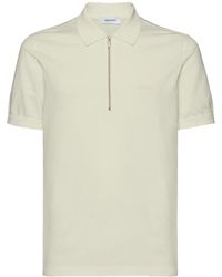 Ferragamo - Logo-Embroidered Half-Zip Polo Shirt - Lyst