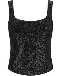 GIUSEPPE DI MORABITO - Embellished Square-Neck Top - Lyst