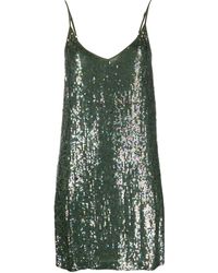 P.A.R.O.S.H. - Sequin-embellished V-neck Dress - Lyst