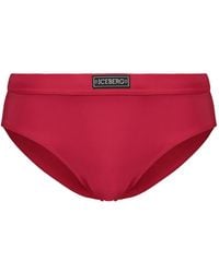 Iceberg - Logo-Patch Swim Briefs - Lyst